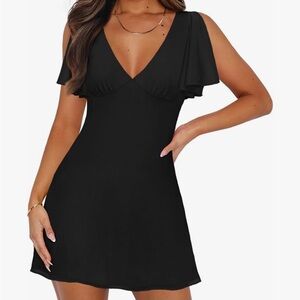 Ruffle Sleeve Mini Dress